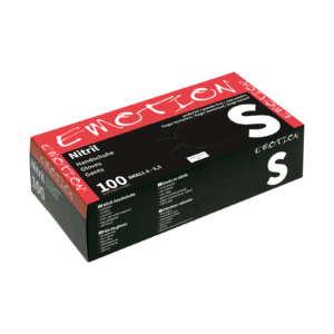 Emotion Disposable Puudrita mustad nitriilkindad, suurus S